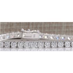 7.35 CTW Natural Diamond Bracelet In 18K White Gold