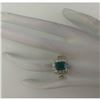 Image 4 : 3.18 CTW Natural Emerald And Diamond Ring In 18K Yellow Gold