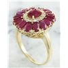Image 3 : 4.40 CTW Ruby 18K Yellow Gold Diamond Ring