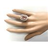 Image 4 : 8.33 CTW Natural Morganite And Diamond Ring In 14k Rose Gold