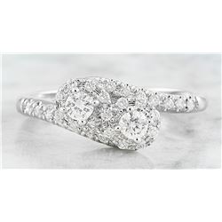 0.46 CTW Diamond 18K White Gold Ring