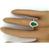 Image 5 : 1.50 CTW Natural Emerald 18K Solid Yellow Gold Diamond Ring
