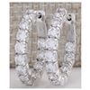 Image 2 : 3.51CTW Natural Diamond Hoop Earrings 18K Solid White Gold