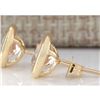 Image 2 : 3.00 CTW Natural Morganite Earrings 14k Solid Yellow Gold