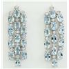 9.95 CTW Aquamarine 18K White Gold Diamond Earrings