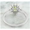 Image 4 : 1.95 CTW Peridot 18K White Gold Diamond Ring