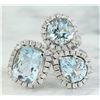 4.98 CTW Aquamarine 18K White Gold Diamond Ring