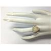 Image 4 : 4.77 CTW Natural Opal And Diamond Ring In 14K Solid Yellow Gold