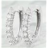 Image 2 : 1.00 CTW 18K White Gold Diamond Earrings