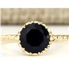 Image 1 : 1.30 CTW Natural Blue Sapphire Ring In 14k Yellow Gold