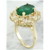 Image 3 : 4.67 CTW Emerald 18K Yellow gold Diamond ring