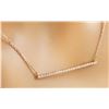 Image 2 : 0.30 CTW Diamond 14K Rose Gold Bar Necklace