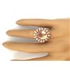 Image 5 : 7.15 CTW Natural Morganite 14K Solid Rose Gold Diamond Ring