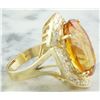 Image 3 : 17.06 CTW Citrine 14K yellow Gold Diamond Ring