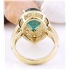 Image 3 : 5.70 CTW Natural Emerald 18K Solid Yellow Gold Diamond Ring