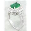 Image 3 : 2.00 CTW Emerald 14K White Gold Diamond Ring