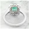 Image 4 : 2.00 CTW Emerald 14K White Gold Diamond Ring