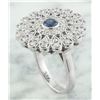 Image 5 : 1.70 CTW Sapphire 14K White Gold Diamond Ring