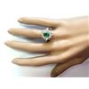 Image 4 : 2.66 CTW Natural Emerald And Diamond Ring In 18K Yellow Gold