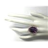 Image 4 : 13.19 CTW Natural Amethyst And Diamond Ring In 18K Solid Rose Gold