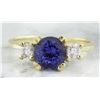 Image 1 : 1.93 CTW Tanzanite 18K Yellow Gold Diamond Ring