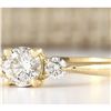 Image 2 : 0.63 CTW Natural Diamond Engagement Ring 14k Solid Yellow Gold