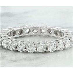 2.00 CTW Diamond 18K White Gold Eternity Ring Band