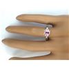 Image 5 : 1.00 CTW Natural Sapphire 18K Solid White Gold Diamond Ring