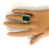 Image 5 : 11.13 CTW Natural Emerald 18K Solid White Gold Diamond Ring