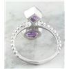 Image 4 : 1.82 CTW Amethyst 18K White Gold Diamond Ring