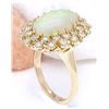 Image 4 : 5.70 CTW Natural Opal 14K Solid Yellow Gold Diamond Ring
