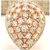 Image 1 : 3.70 CTW Natural Diamond Ring In14k Solid Rose Gold