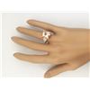 Image 4 : 8.11 CTW Natural Morganite And Diamond Ring In 14k Yellow Gold