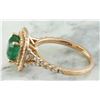 Image 4 : 2.25 CTW Emerald 18K Rose Gold Diamond Ring