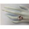 Image 4 : 13.72 CTW Natural Peach Morganite And Diamond Ring In 18K Solid White Gold
