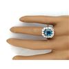 Image 5 : 7.84 CTW Natural Zircon 18K Solid White Gold Diamond Ring