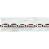 Image 4 : 11.95 CTW Ruby 18K White Gold Diamond Bracelet