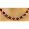 Image 3 : 46.80 CTW Ruby 18K White Gold Diamond Necklace