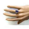 Image 4 : 5.02 CTW Natural Blue Tanzanite And Diamond Ring In 18K White Gold