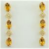 Image 1 : 2.65 CTW Citrine 18K Yellow Gold Diamond Earrings