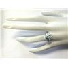 Image 4 : 4/03 CTW Natural Blue Aquamarine Diamond Ring 18K Solid White Gold