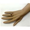 Image 4 : 6.39 CTW Natural Madeira Citrine And Diamond Ring 14k Solid Yellow Gold