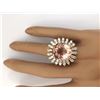 Image 5 : 15.01 CTW Natural Morganite 14K Solid Yellow Gold Diamond Ring