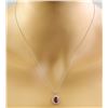 Image 3 : 2.00 CTW Ruby 18K White Gold Diamond Necklace