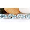 Image 3 : 20.00 CTW Natural Aquamarine 18K Solid White Gold Bracelet