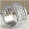 Image 3 : 4.20 CTW Natural Diamond Ring In18K Solid White Gold