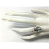 Image 4 : 6.71 CTW Natural Aquamarine And Diamond Ring 18K Solid Yellow Gold