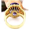 Image 3 : 15.03 CTW Natural Tanzanite 14K Solid Yellow Gold Diamond Ring