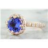 Image 2 : 1.44 CTW Tanzanite 18K Rose Gold Diamond Ring