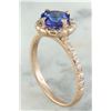 Image 3 : 1.44 CTW Tanzanite 18K Rose Gold Diamond Ring